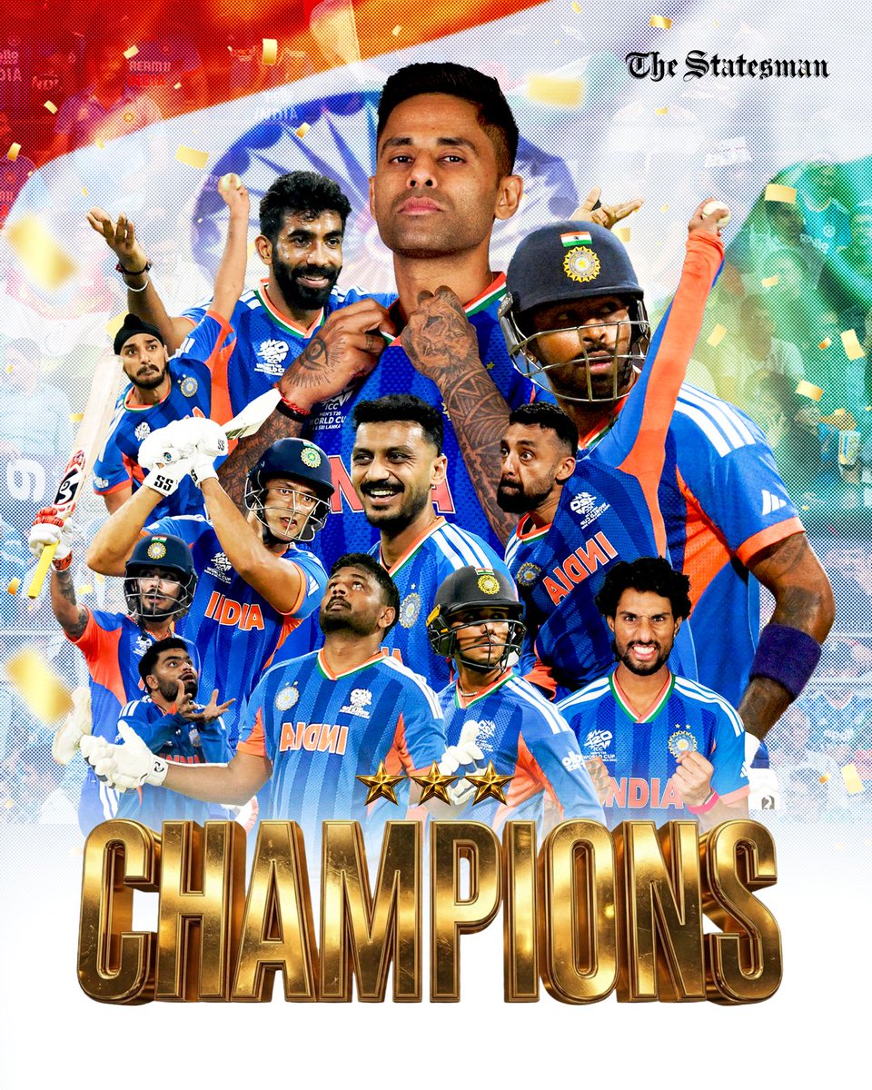 devisingh634's tweet photo. #INDvsNZ चैंपियन फिर से! 🇮🇳🏆

टीम इंडिया ने 2026 विश्व कप जीता और अपना तीसरा खिताब अपने नाम किया! ⭐⭐⭐

दमदार प्रदर्शन, जोश और बेमिसाल जीत से भरपूर अभियान!
#INDvsNZ https://t.co/p1iRlk1jaB