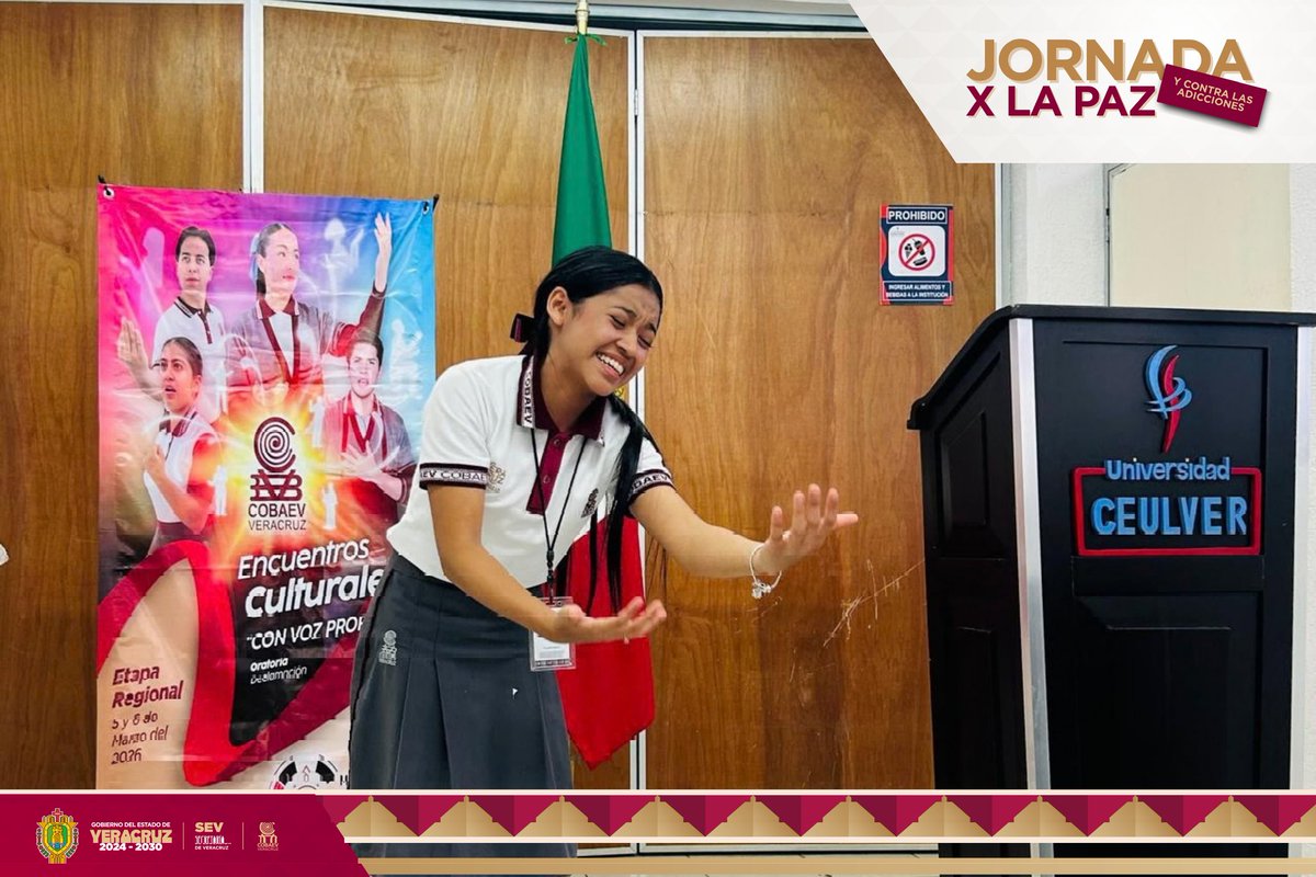 CobaevVeracruz's tweet photo. La comunidad #COBAEV se sumó a la #JornadaPorLaPazYContraLasAdicciones con diversas actividades artísticas y deportivas que promueven la sana convivencia entre nuestras y nuestros estudiantes. 🕊️✨

#ElFentaniloTeMata 🚫💊 https://t.co/NRp7AhGEe5