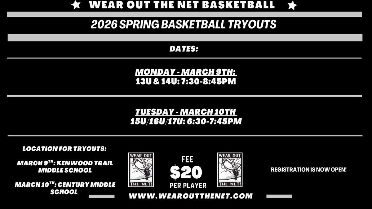WOTNacademy's tweet photo. Reminder: WOTN Tryouts next week - registration is still open! https://t.co/NBRXU2bczY