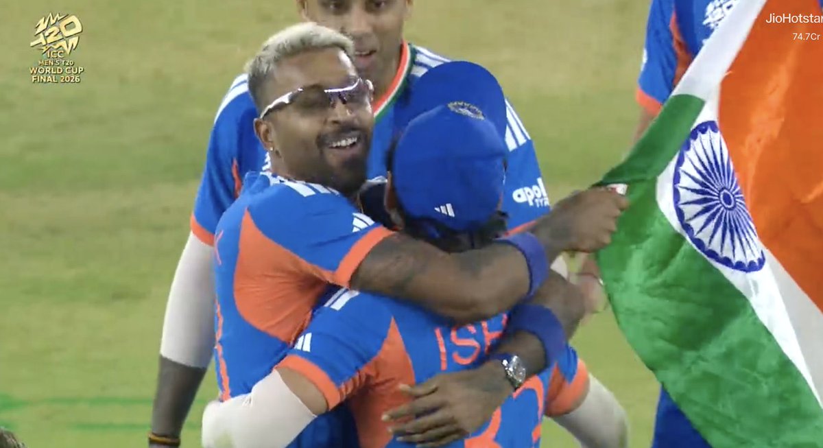 vishen_vikas's tweet photo. Champions of the world again! 🇮🇳🏆
What a journey, what a team, what a moment for 1.4 billion hearts.
History made. Pride restored.
#TeamIndia #WorldCupChampions
#INDvsNZ #ICCWorldCup #T20WorldCup2026final #ICCMensT20WorldCup #WorldCup #Indian #IndianCricketTeam https://t.co/qdYD9i5hJz