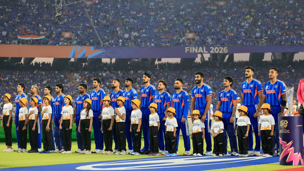 satishranjan_'s tweet photo. #INDvsNZ History repeat karenge, History defeat karenge! 🏆

And today, we did BOTH 🫡

Congratulations to our Men In Blue 💙 

#INDvsNZ #Final #T20WorldCup2026final https://t.co/zW6Wm3szXc