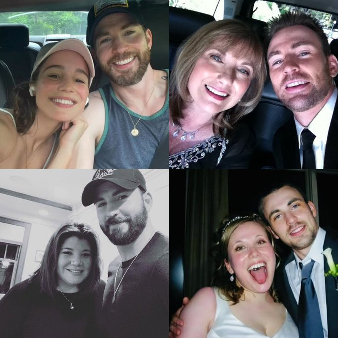 chrisevansfanuk's tweet photo. Today is International Women's Day here a few ladies in Chris Evans life and he has many more plus now has his own little lady his daughter Alma https://t.co/njMsuAPk4h