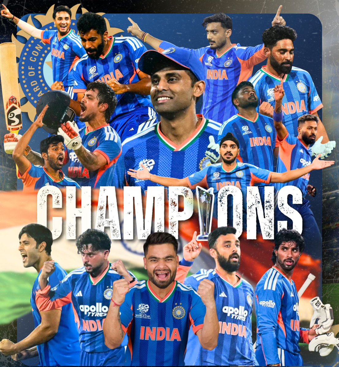 akraftaar07's tweet photo. 2007, 2024 और अब 2026! भारतीय शेरों ने दिखा दिया कि क्रिकेट की दुनिया पर राज कौन करता है। न्यूजीलैंड को फाइनल में हराकर विश्व विजेता बनने पर टीम इंडिया को ढेर सारी बधाई! 🇮🇳🔥
🎉 HISTORY MADE! INDIA WINS T20 WORLD CUP! 🏏🇮🇳
 
#INDvsNZ
#IndiaVsNewZealand
#T20WorldCup2026final https://t.co/7fPVAq6IuD