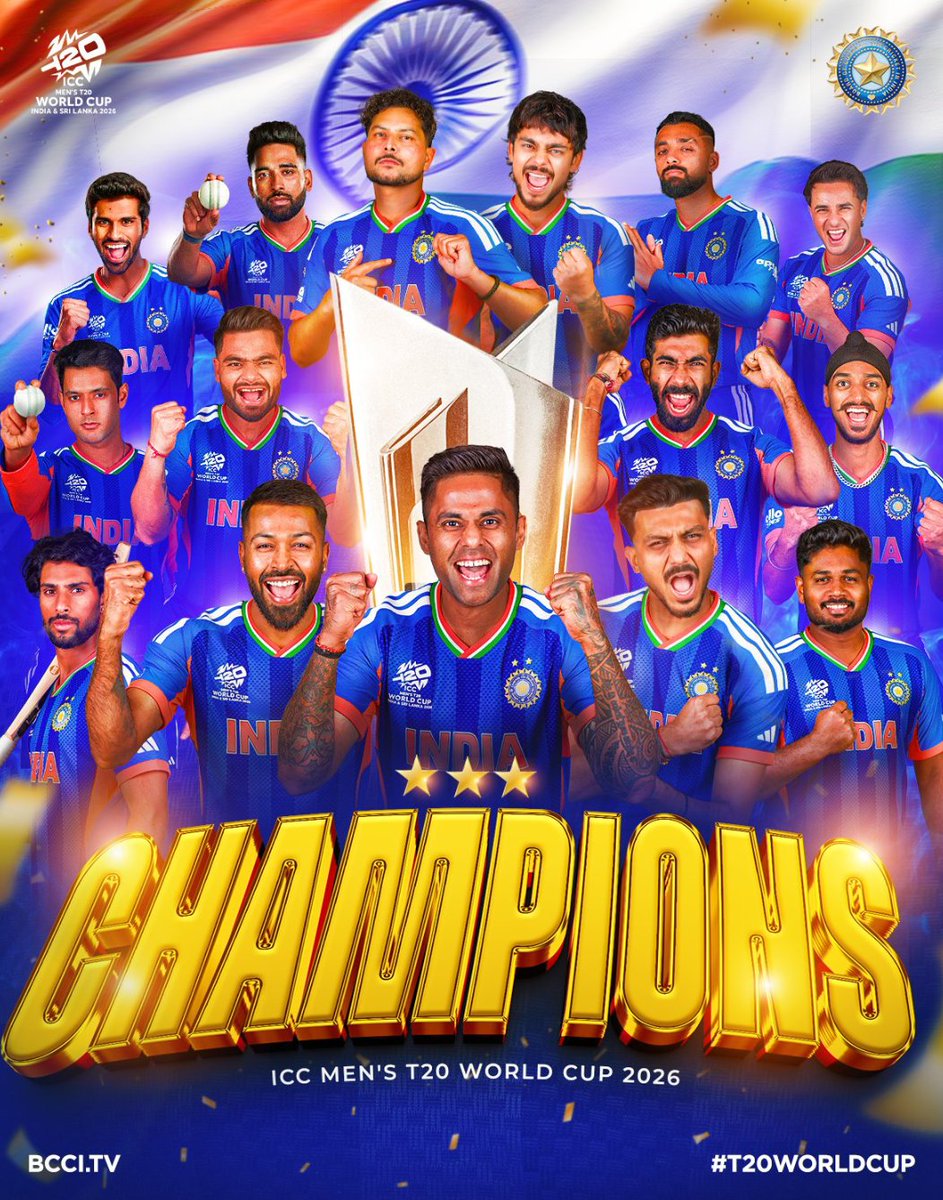 Pradeepkrsn's tweet photo. Congratulations team India
#T20WorldCup2026final https://t.co/3pSFrUtLKq