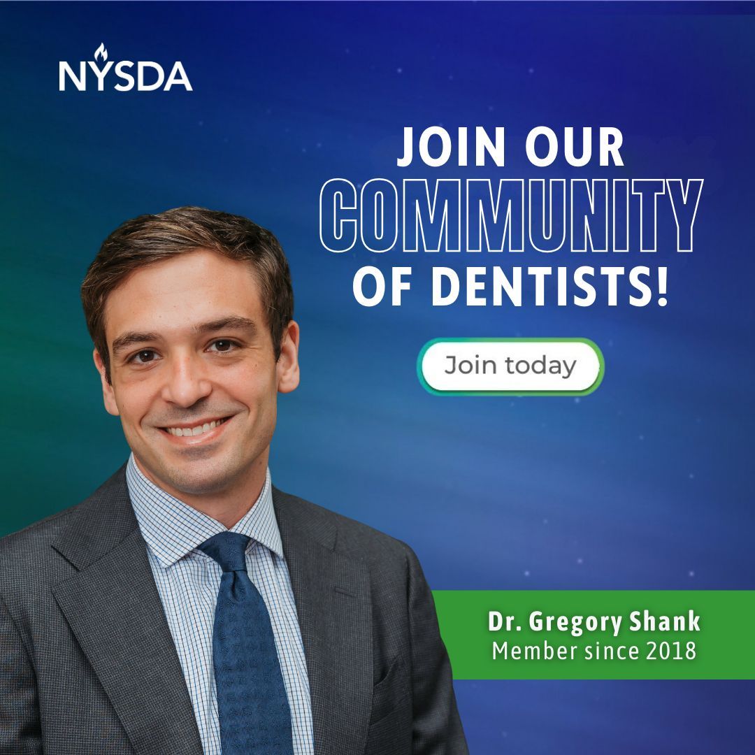 Join the community shaping the future of dentistry in New York. Become a member of NYSDA, the ADA, and your local dental society today and unlock exclusive benefits, resources, and advocacy support. Join today: nysdental.org/join
