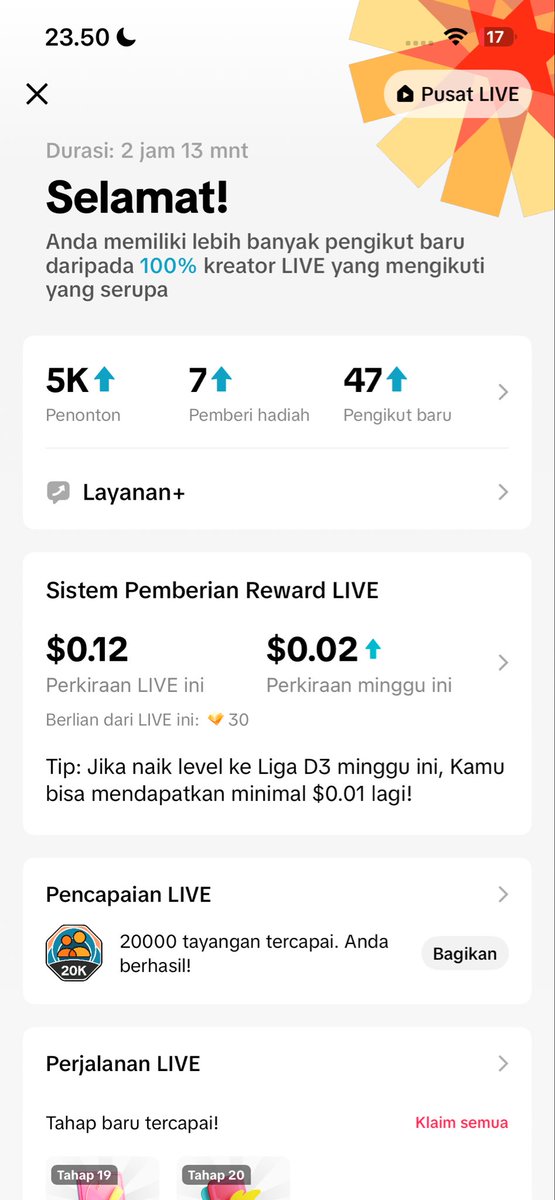 Untukku042's tweet photo. Kekuatan hp flagship. 

Sebelumnya biasanya tiap live yang nonton di bawah 10 orang, itu pun penonton pelanggan setia, paling banyak mentok belasan. 

3 hari terakhir ini efek ganti hp doang langsung rame tembus 300 viewers. https://t.co/5auhuuV8lw