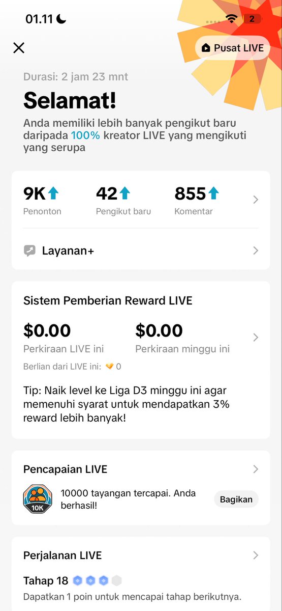 Untukku042's tweet photo. Kekuatan hp flagship. 

Sebelumnya biasanya tiap live yang nonton di bawah 10 orang, itu pun penonton pelanggan setia, paling banyak mentok belasan. 

3 hari terakhir ini efek ganti hp doang langsung rame tembus 300 viewers. https://t.co/5auhuuV8lw