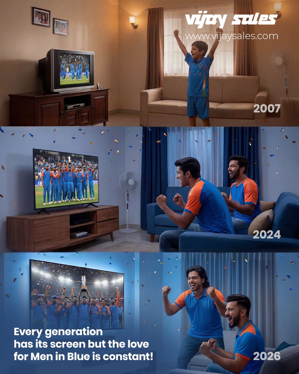 VijaySales's tweet photo. No matter how much time goes by, here’s to Team India always giving us reasons to celebrate!
#VijaySales #TeamIndia #MenInBlue #BleedBlue #IndiaWins #ProudMoment #BigMoment #CricketCelebration #WatchTogether #BigScreenMoments https://t.co/oRxxZgk1Zy