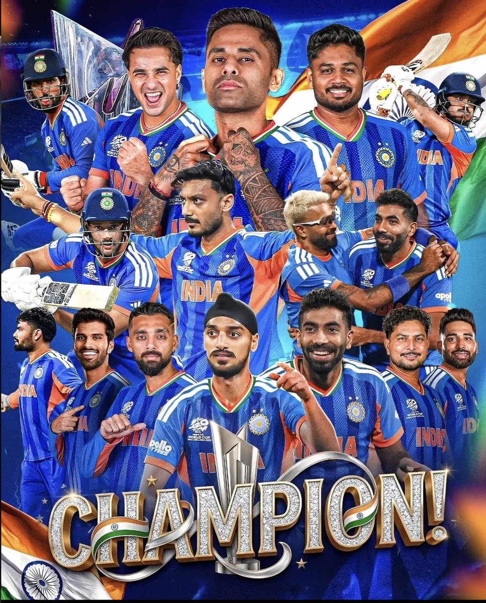 India becomes the:
• 1st team to win the T20 World Cup at home 🇮🇳
• 1st team to win back-to-back T20 World Cups 🏆🏆
• 1st team to successfully defend its title 🔥
India are the Champions! ❤️🇮🇳🏆
#INDvsNZ #T20WorldCup2026Final #TeamIndia #Champions
#INDvsNZ
