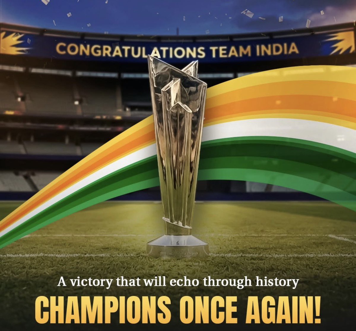DeepakD93809352's tweet photo. India won by 96 Runs in T20 world Cup Final against New Zealand 
Abhishek Sharma 52 runs,  Sanju Samson 89 runs Ishan Kishan 56 runs Jasprit Bumrah 4 wickets Axar Patel 3 wickets and Shivam Dubey with 26 runs Rocked
#IndiaVsNewZealand #INDvNZ #T20WorldCup2026final https://t.co/Br2VuHSgcM