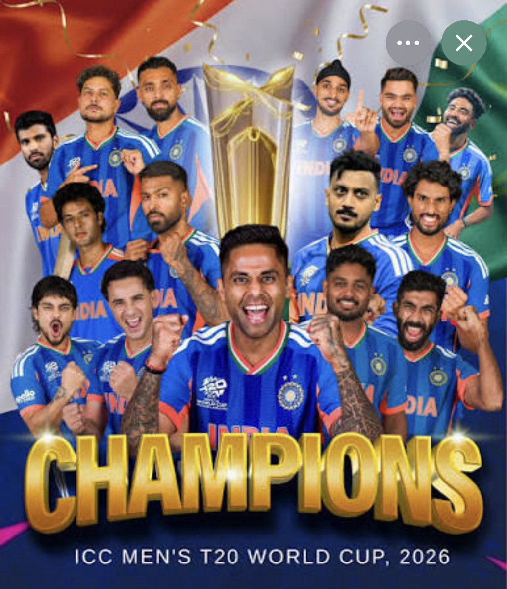 मिट्टी के बेटे,
फिर से जीते! 

बधाई भारत! 

#T20WorldCup2026final