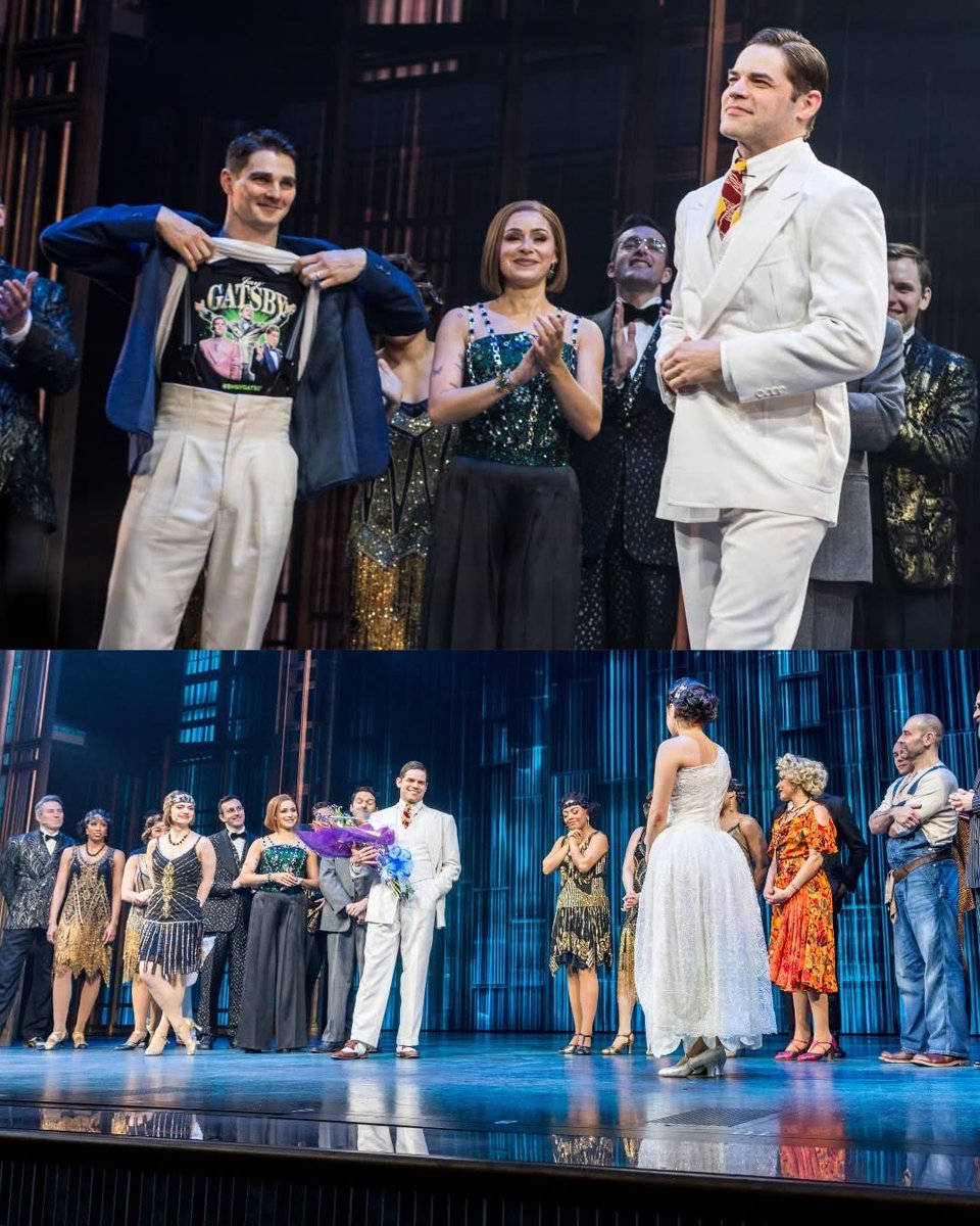 jeremyjordancom's tweet photo. From @bwaygatsby: “Happy Trails to the original Jay Gatsby, Jeremy Jordan! West Egg will miss you, Old Sport! Thanks for throwing one last party with us. 💚

📸: Tricia Baron” #BwayGatsby #TheGreatGatsby #JeremyMJordan #JeremyJordan #Broadway https://t.co/A0WLcOEMYX