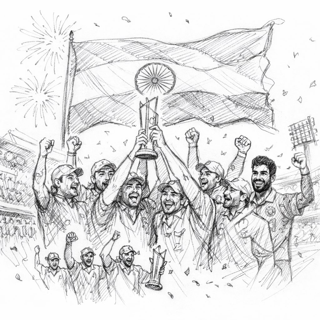 Congratulations Team India. 🇮🇳🏆
#T20WorldCup