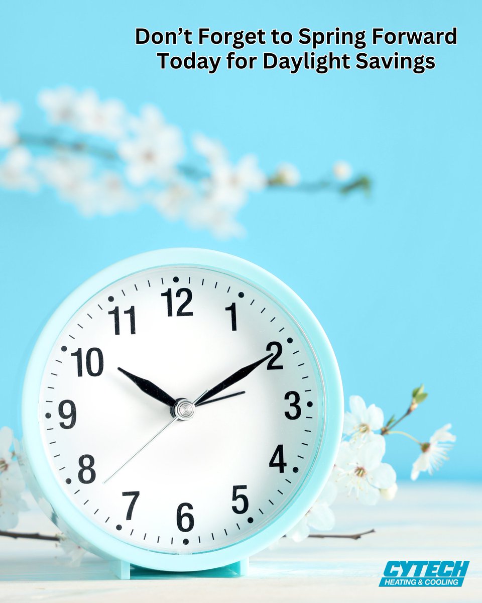 cytechheating's tweet photo. Don’t Forget to Move Your Clocks 1 Hour Ahead for Daylight Savings Today!

A friendly reminder from your local home services company. 

https://t.co/UK2B5Z449g
(956) 553-3265

#edinburgtx #mcallentx #elsatx #daylightsavingsreminder https://t.co/dPLwksaCXc