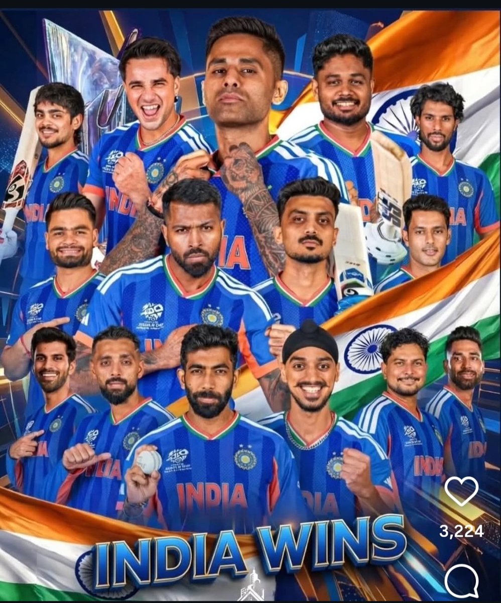 chawda_kaushal's tweet photo. "इतिहास रच दिया! 🏆
T20 विश्व कप 2026 का ताज अपने नाम कर पूरी दुनिया में लहराया जीत का परचम।
चैंपियन टीम को दिल से बधाई! 🇮🇳🔥"
#T20WC2026 #CricketFinal https://t.co/Q0ygzoheGM