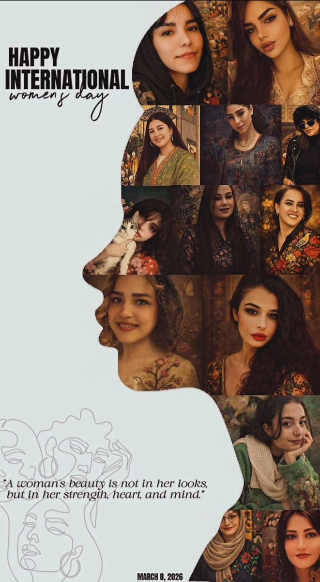 pjayalm's tweet photo. Happy Women’s Day. My deepest respect and gratitude to all Persian women and girls who sacrificed their lives and endured so much in this struggle. Your courage and strength will be remembered in history. I am deeply proud of you all. Thank you for standing with us and for never giving up. One day we will be free, and we will celebrate the end of the Islamic Republic regime.
JAVID SHAH👑
#IranWoman
#IranRevolution2026
#KingRezaPahlavi