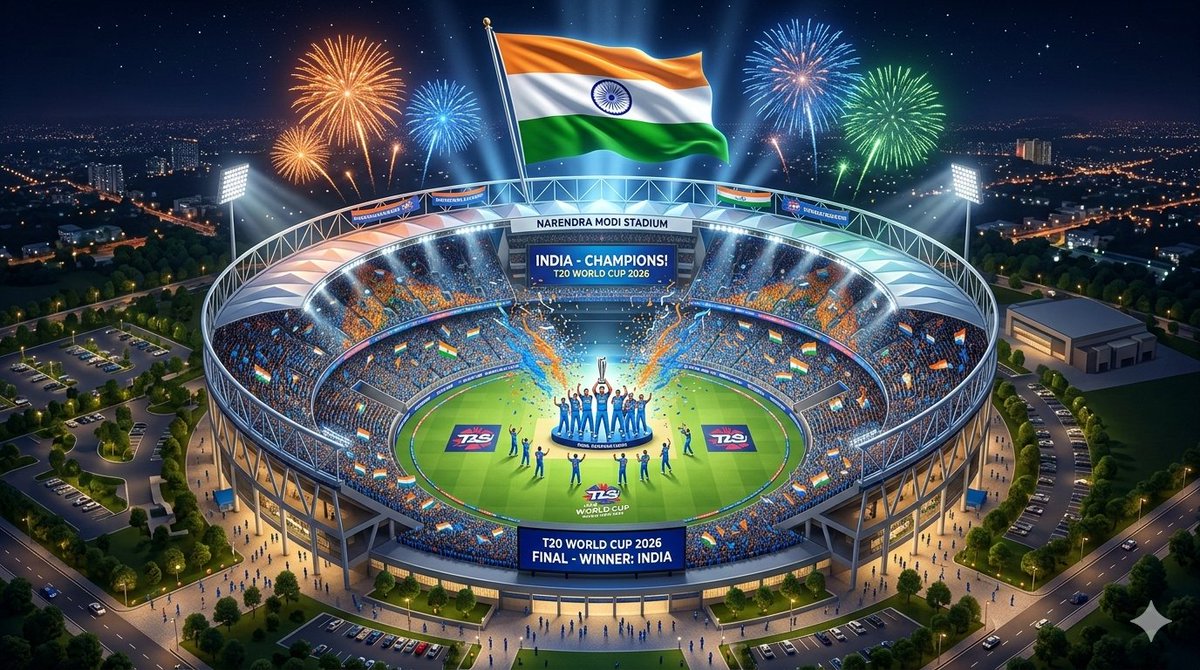 Champions Team India 🇮🇳 #T20WC2026 

#T20WorldCup2026final #INDvNZ