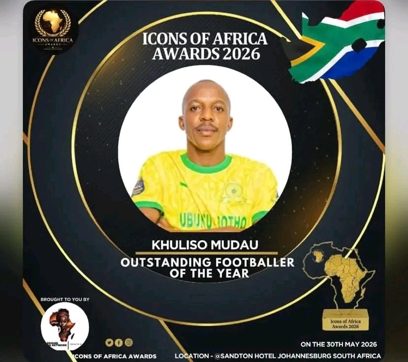 maetsebane's tweet photo. Khuliso Mudau has been named Outstanding Footballer of the Year at Icons of Africa 2026 awards.

Congratulations Sailor!!! 👆💛🥳 https://t.co/fD02cMH99l