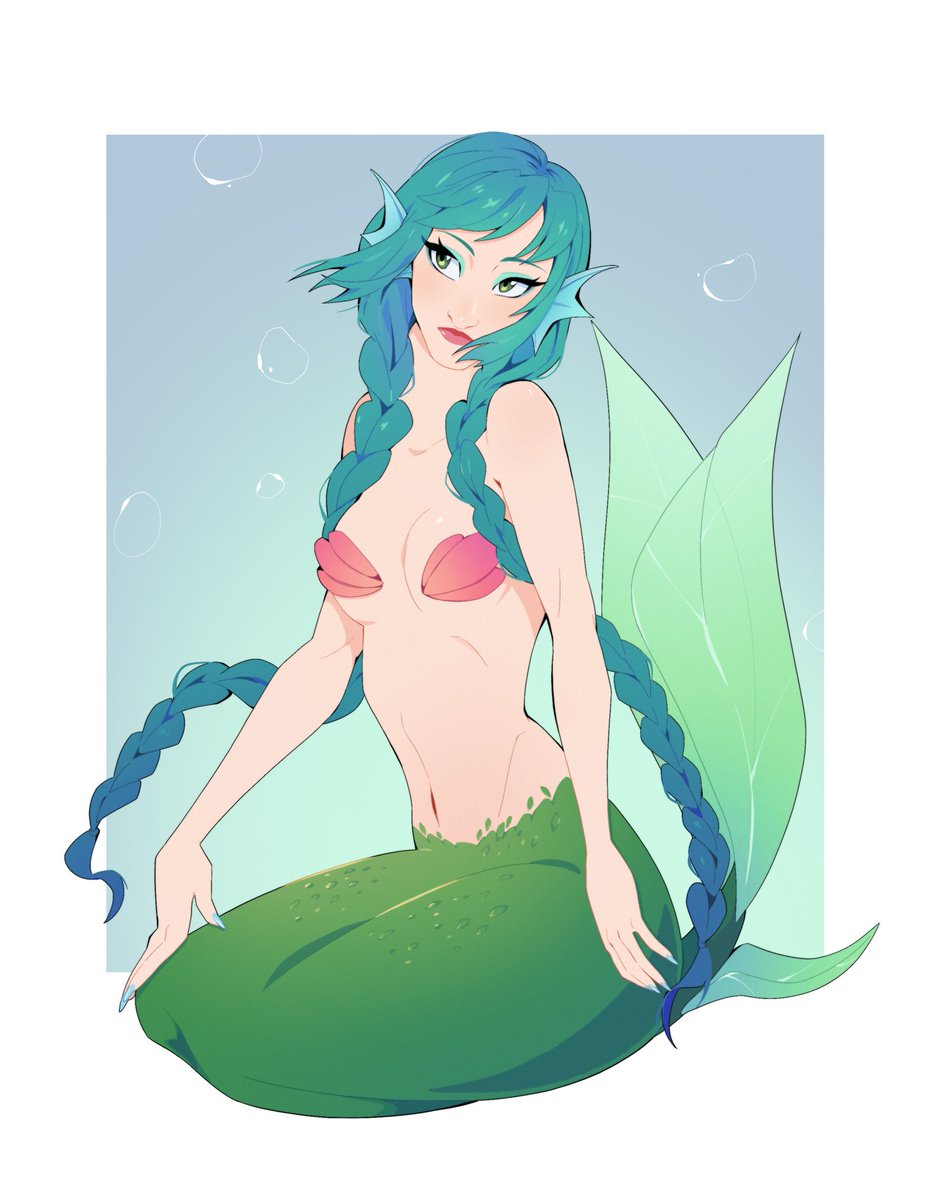 mermaid oc as per usual 🧜🏻‍♀️ 

#procreate
