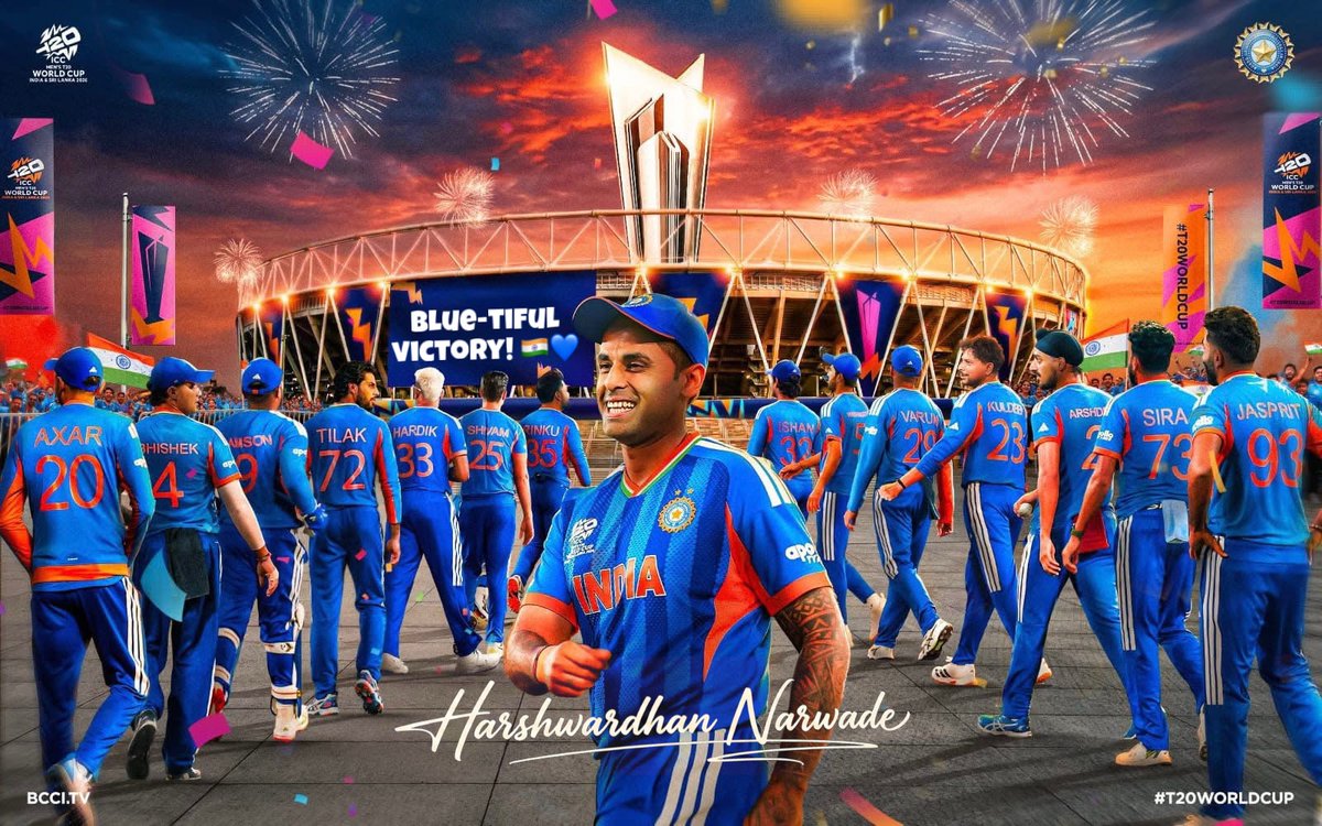 Harshwardhan15_'s tweet photo. A moment of immense pride for the entire nation! 🇮🇳🏆

Huge congratulations to the Men in Blue for their spectacular win against NZ. Your dedication and teamwork have made 1.4 billion people smile today. Proud to be an Indian! 🇮🇳👏

#INDvNZ  #TeamIndia #T20WorldCup26 #IndiaWin https://t.co/UzPVnIfdw3