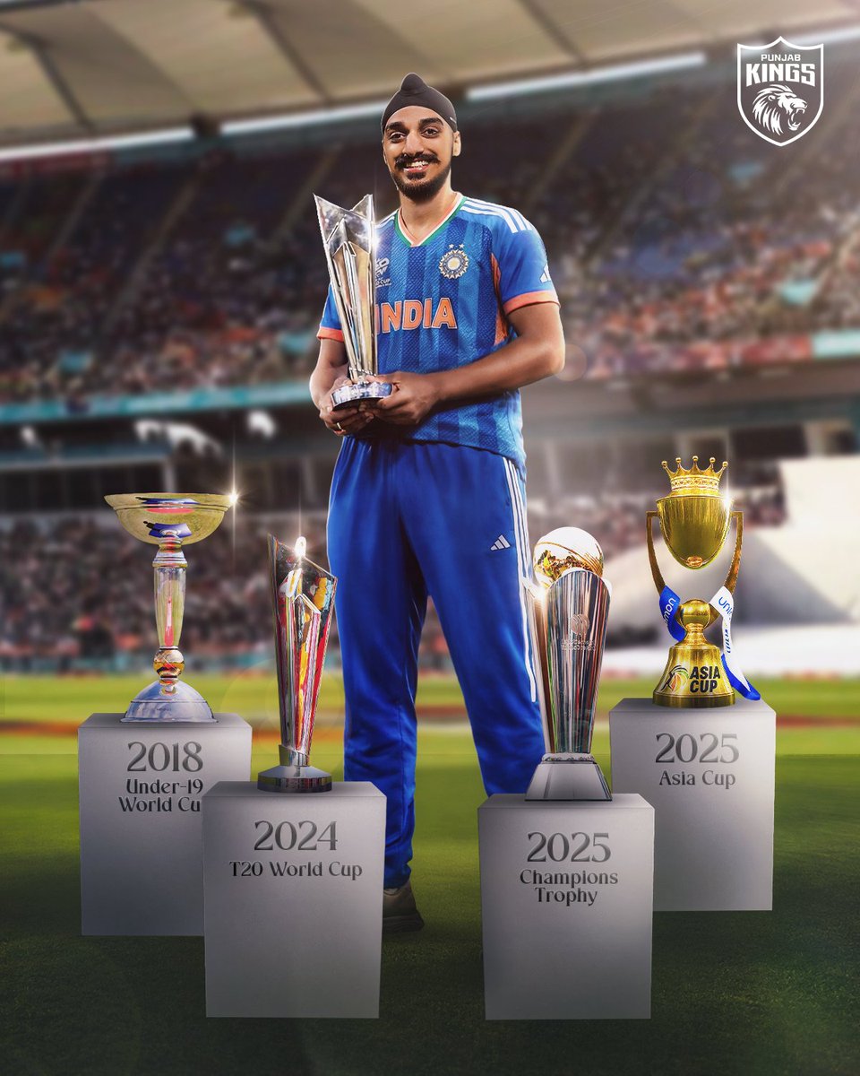 PunjabKingsIPL's tweet photo. Collecting trophies like they’re fridge magnets! 😎🏆

Next up: #IPL2026... 🧿

#INDvNZ https://t.co/vjSwxsn3Oj