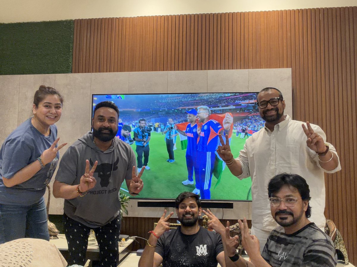 MishiAmit's tweet photo. Proud moment for us! 🇮🇳
Very well played, boys. Fantastic performances by @Jaspritbumrah93, @IamSanjuSamson, @IamShivamDube and @IamAbhiSharma4. Brilliant with both bat & ball tonight. A bow to Bumrah — the GOAT, truly the greatest of all time.

Great leadership by head coach @GautamGambhir and superb team management guiding this incredible win. What a victory to witness!

#JaiHind #JaiBharat #JaiMataDi
#T20WorldCup2026 #TeamIndia #ICC #IndianCricketTeam