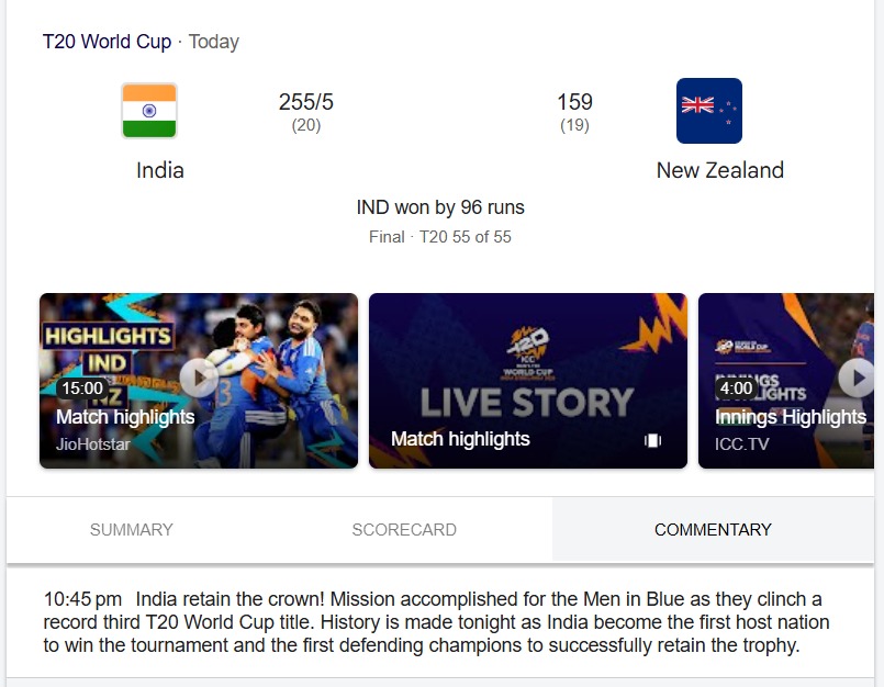 deebabratadebu's tweet photo. Defending Champions. Host Winners. Record Breakers. 🇮🇳

India clinches their 3rd T20 World Cup title in style! A massive 96-run victory to seal the deal. What a night for Indian cricket! 🏆🔥

Congratulations Team India! 🇮🇳💪

#T20WorldCup #Champions #India https://t.co/trA0llIpnH
