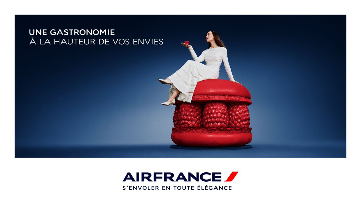 AeroGazette's tweet photo. ℹ️ Air France lance une nouvelle campagne de communication autour du mantra « S’envoler en toute élégance »

🔸Une dizaine de visuels jouent sur l’accent rouge pour mettre en avant la stratégie de montée en gamme de la marque
🔸(Re)découvrez l’ADN d’Air France🇫🇷 et les services associés : réseau, confort, intimité, gastronomie, produits au sol et en vol, …

#avgeek #airfrance