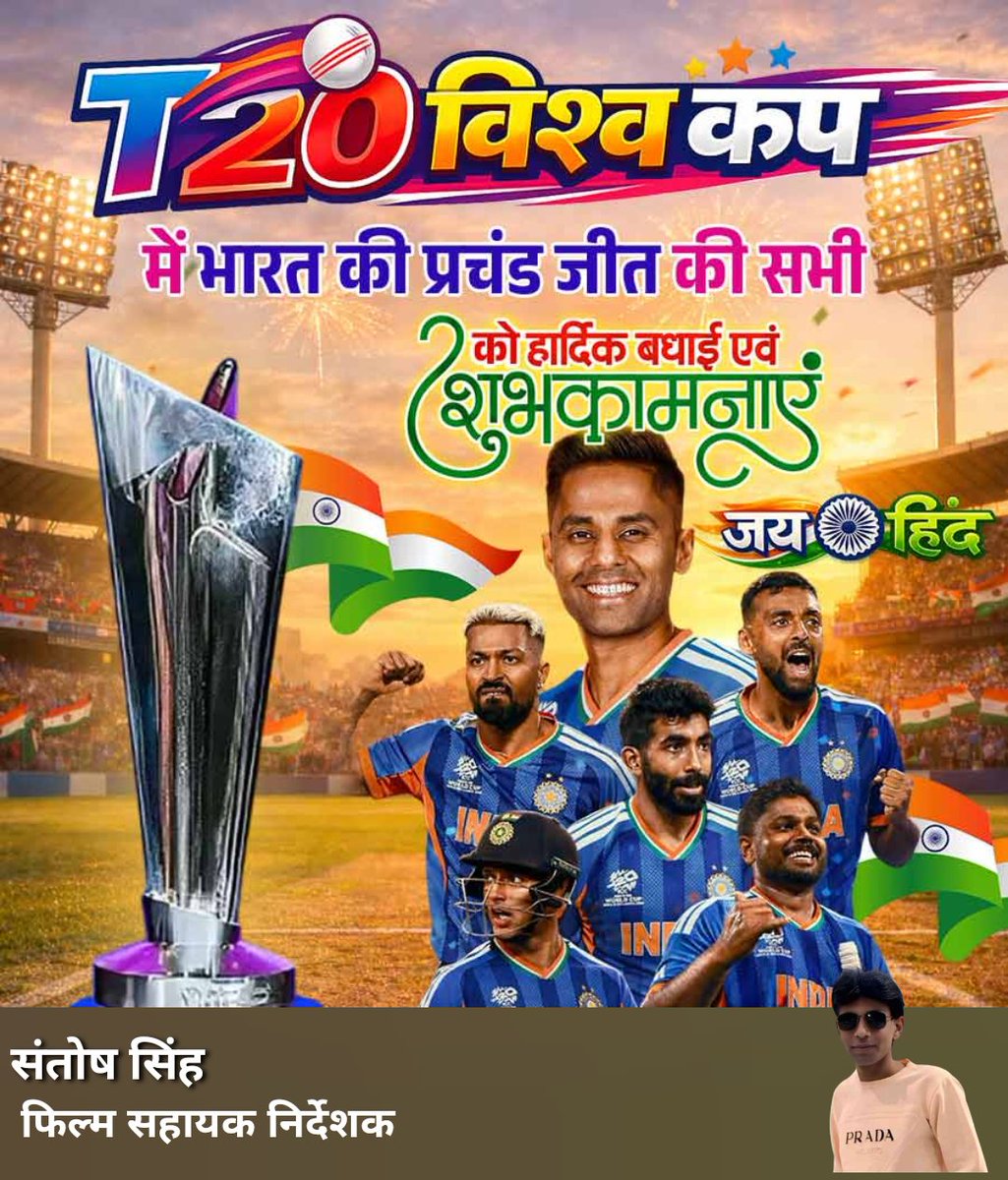 DirectorSkSingh's tweet photo. T20 विश्व कप में भारत की प्रचंड जीत की हार्दिक शुभकामनाएं एवं बधाई https://t.co/5HGEIPznfq