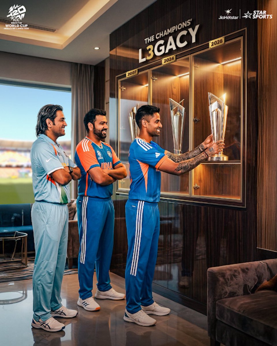 STAR SPORTS POSTER FOR THE LEGACY OF T20 WORLD CUP WINNING CAPTAINS. 🥶🇮🇳
