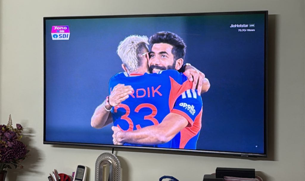 The tricolour rises again 🇮🇳

Jasprit Bumrah – Player of the Match
India wins the ICC Men’s T20 World Cup Final by 96 runs.

A proud moment for 140 crore Indians. 🏆

 #Champions