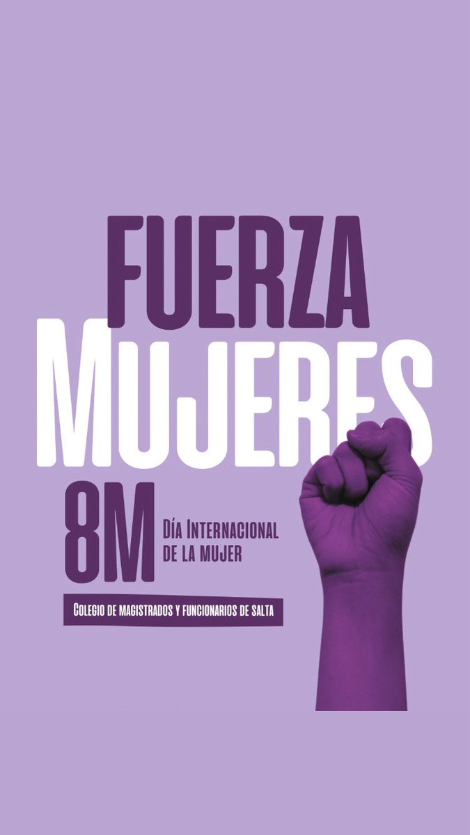 CMFS_salta's tweet photo. Que la igualdad de derechos deje de ser una utopía.

8M/Día Internacional de la Mujer. https://t.co/3mmdBgAmBq