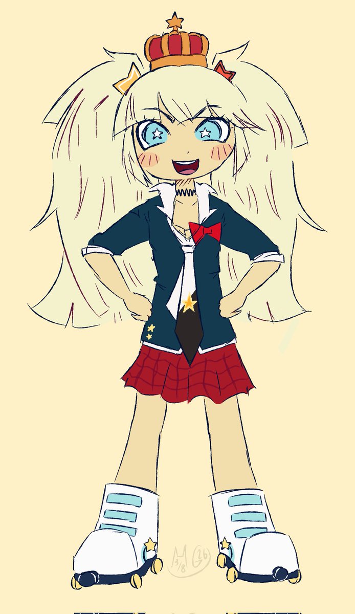 mglkyway's tweet photo. Hey look its milky enoshima (drew milky way based off of this specfic sprite I like) #mwgg #danganronpa https://t.co/N9Fo4lSawU