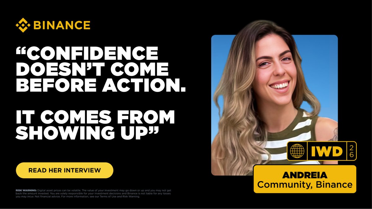It started with a coffee in 2017 ☕ A simple moment of curiosity.

By 2019, Andreia was learning.
By 2020, <a href="/satoshisgf/">Andreia Malta</a> was volunteering in crypto communities.
Today, she’s building at Binance as part of our Global Community Team 💛

Her journey is proof: you don’t need a master