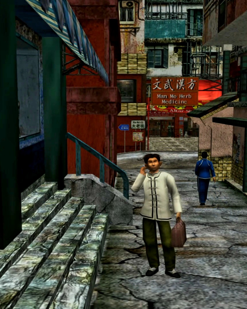 Shenmue_Dojo's tweet image. Known for despairing over crooked signs, Anan Liu can often be found at the bus stop... although why he's waiting for a bus in Wise Men's Qr here is beyond us! 🤷‍♂️

#SundaySHENanigans #SEGA
#LetsGetShenmue4