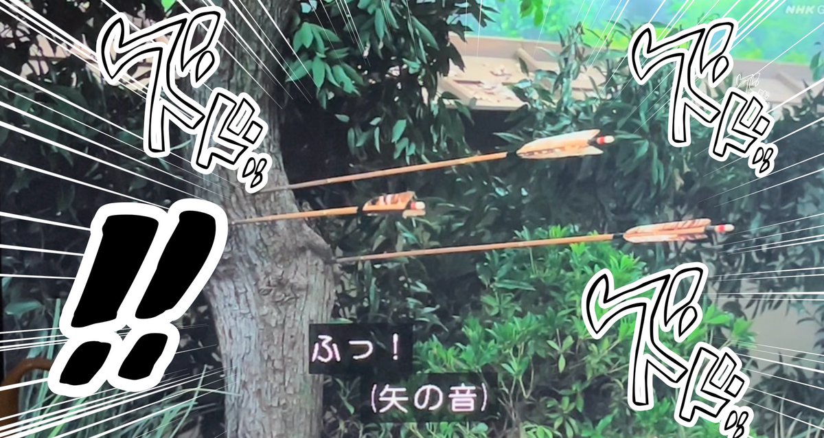 arien0727's tweet photo. 竹中半兵衛の殺る気満々な出迎えに毎回激怒する蜂須賀正勝が可愛すぎる

(行くたびに矢が増える)

#豊臣兄弟 https://t.co/MqTVn8kSOK