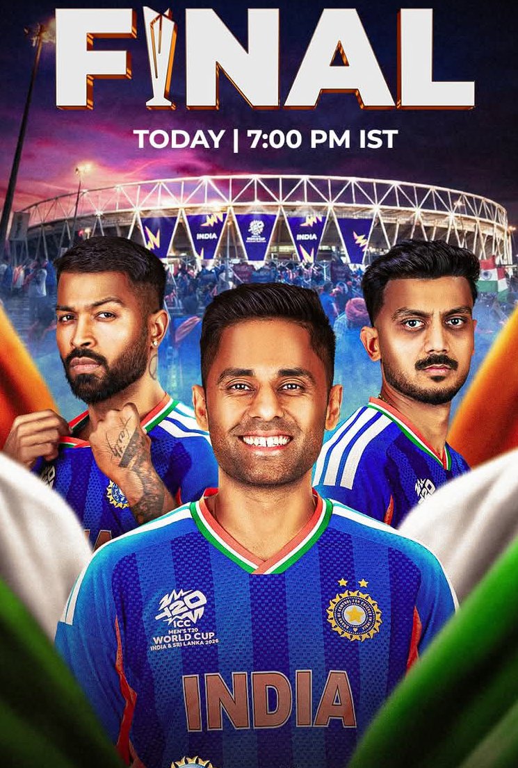 jeetushakya414's tweet photo. आज भारत और न्यूजीलैंड के बीच वर्ल्डकप का T20 फाइनल मैच है आपका क्या अनुमान है कॉमेंट में अपनी राय दीजिए, और RT करके एक दूसरे के साथ जुड़ते रहिए, सभी active साथी है आपके हमेशा साथ रहेंगे। #t20worldcup2026 #INDvsENGSemiFinal #INDvNZ
@HemantKrSingh83
@Hindutva_Heart
@IamManoj_092
@JGNDELHI_2026
@KaranRa55702497
@Kuldeep56767405
@imdineshstar
@KulratanN 
@Pradee1p2
@real_shakaal
@ROST_MEMER 
@imvikash7739 
@tpatidar703 
@adityakmr1639 
@Nirmal84137091 
@_KajalKushwaha 
@AadyasinghTw45 
@achugwotwins 
@anitasharmatw99 
@anuragtiwari 
@Anvitha_234 
@Prashan71793770 
@AadyasinghTw45 
@tracktocon64496 
@Vivekmi18524165 
@sanjayyadav6789 
@JGNDELHI_2026 
@Santosh795217 
@Shivthakur40 
@YogeshD79650115 
@Dineshk18743749 
@AshokGr57495479 
@BmrSuresh 
@brijesh81kr 
@saranoor7776 
@RobertoW241431 
@LakshmiSinghBJP
@MaskedMan1947
@NeerajC9090