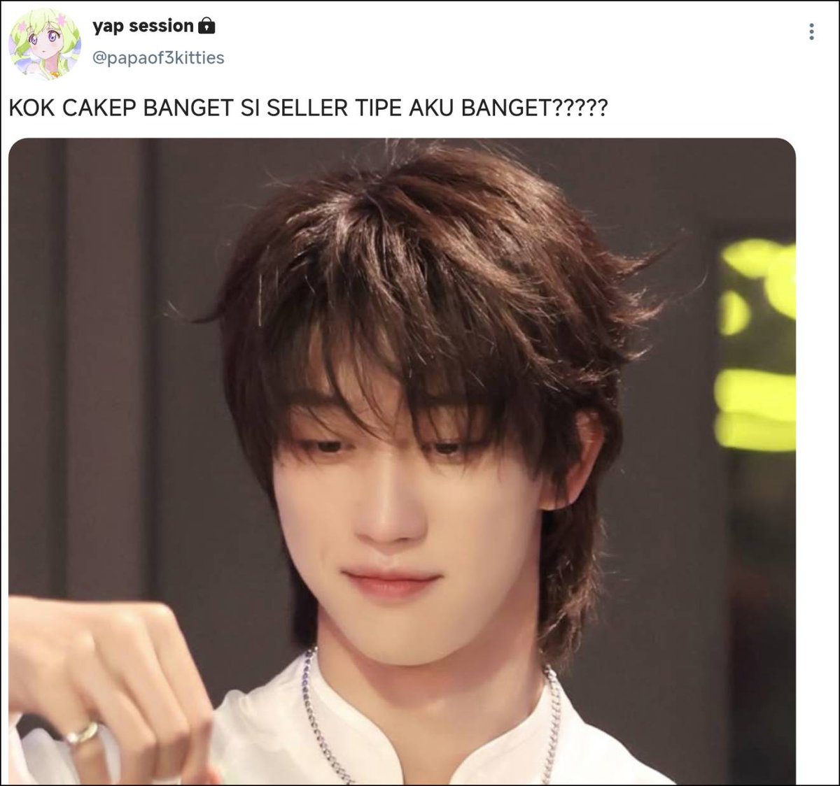 junhao one tweet prompt au.

junes (ju_nhui) sebagai collector kartu a¡katsu baru dan kaine (mingh_ao) sebagai collector pensi yang lagi jual kartunya.