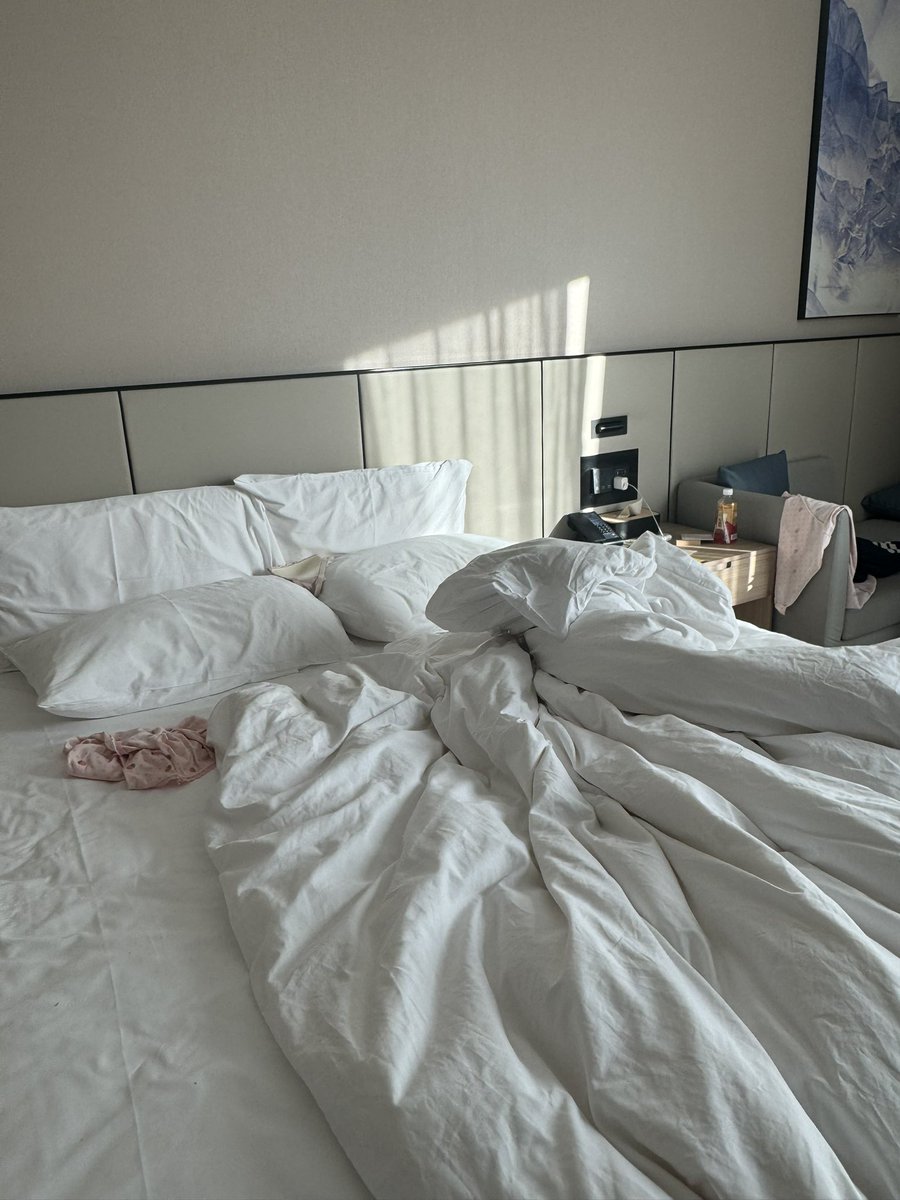 R0selune's tweet photo. 为什么每次住酒店一觉睡起感觉如此混乱 在家睡起来的时候虽然不是很整洁但是也不至于这么乱🥹 https://t.co/sFjbeMZ0Dk