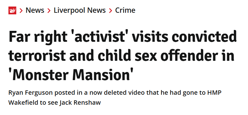 isaac_kh's tweet image. So one of the (few) participants of the Bristol Patriots march yesterday was neo-Nazi + nonce befriender Ryan Ferguson. 

Making clear his views is this video from Reddit

So much for the religious unity march. Your tax payer money was wasted letting this prick prance around town