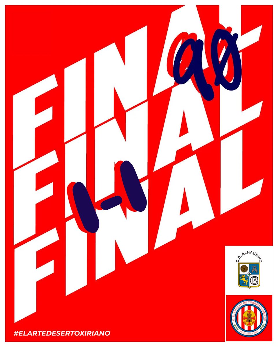 UDCTOFICIAL's tweet photo. 90’ ⏱️⚽️ FINAL

CD Alhaurino 1️⃣-1️⃣ 𝐔𝐃𝐂𝐓 ❤️🤍

#VamosUDCT #ElArtedeSerToxriano #AlhaurinoUDCT https://t.co/LPCwYeUHrs