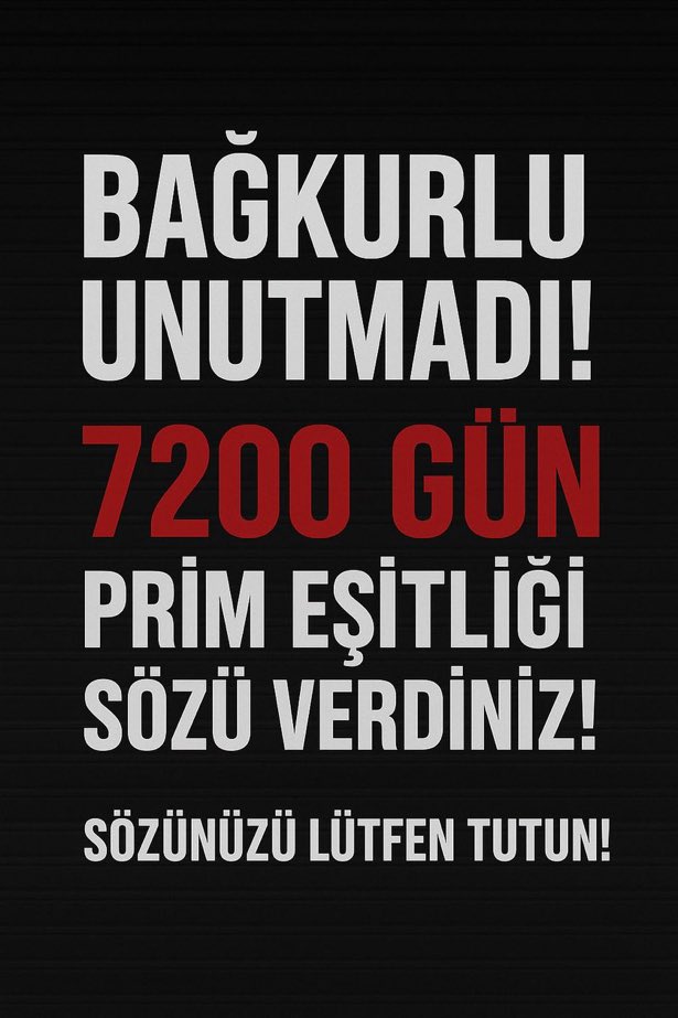 <a href="/hasandogan/">Hasan Doğan</a> Ömrümüzün üç yılını
"Bağkur Primini
7200'e İndirdik"
Sözünü bekleyerek geçirdik

Esnaf Çiftçi
UNUTULDU  

<a href="/RTErdogan/">Recep Tayyip Erdoğan</a>
<a href="/dbdevletbahceli/">Devlet Bahçeli</a>
<a href="/erkanakcay45/">Erkan Akçay</a>
<a href="/abuyukgumus/">Ahmet Büyükgümüş</a>
<a href="/acarfaruka/">Faruk Acar</a>
<a href="/avabdullahguler/">Abdullah Güler</a>
<a href="/AvOzlemZengin/">Av. Özlem Zengin 🇹🇷</a>
<a href="/akbasogluemin/">Av. M.Emin AKBAŞOĞLU 🇹🇷</a>
<a href="/ibrahimyumakli/">İbrahim Yumaklı</a>
<a href="/omerbolatTR/">Prof. Dr. Ömer Bolat</a>
<a href="/isikhanvedat/">Prof. Dr. Vedat Işıkhan</a>
<a href="/B_Palandoken/">Bendevi Palandöken</a>