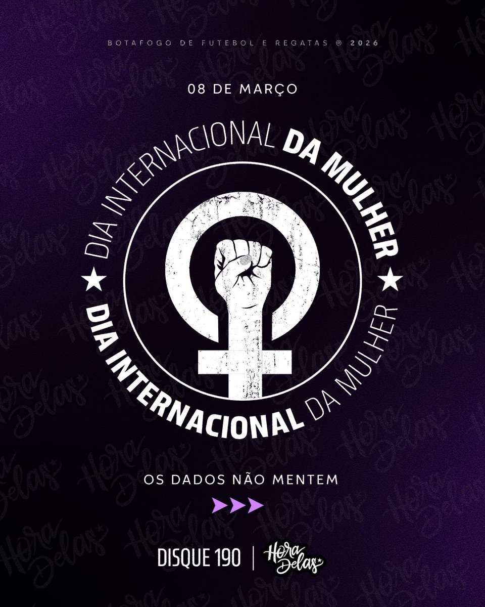 Botafogo's tweet photo. DIA INTERNACIONAL DA MULHER 🚨✋🏾

Nesta data tão importante, o Botafogo traz números que refletem a escalada desumana de violência contra a mulher e reforça a necessidade de conscientização sobre o tema. 

Não se omita! Denuncie! 🫵🏾

📞 Disque 190.

 #HoraDelas #BFR https://t.co/RdrSOL2DlH