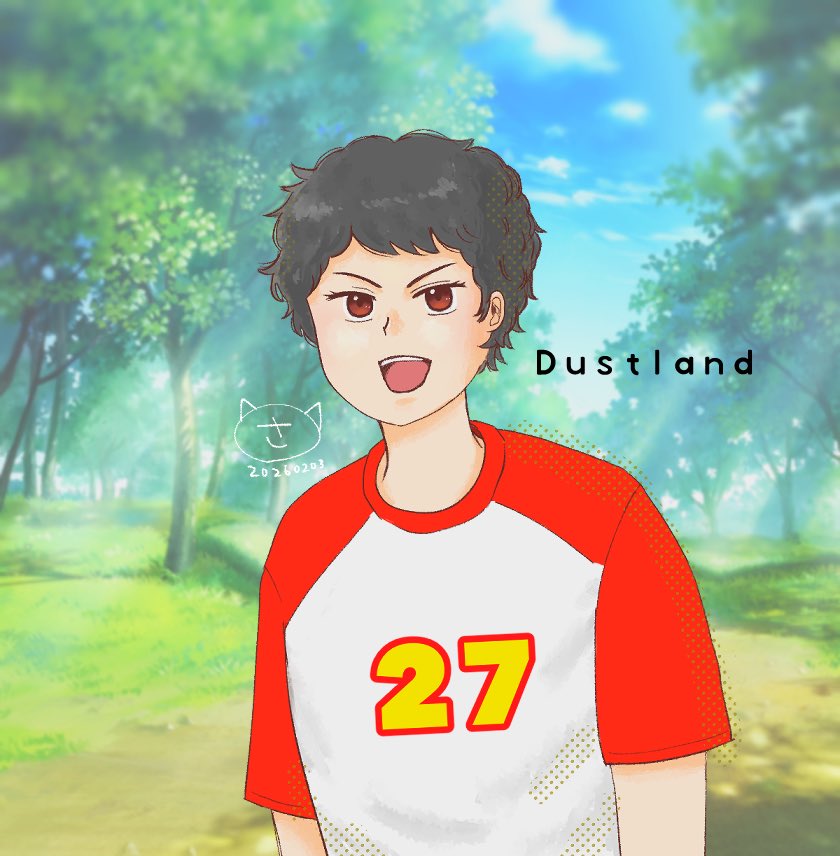 moe_snyo's tweet photo. ヒバリ　ダストランド
先月絵のアップ忘れてた。明日中学生になる前に。
#164FA
#164作品お題 https://t.co/xLdiYDtngU