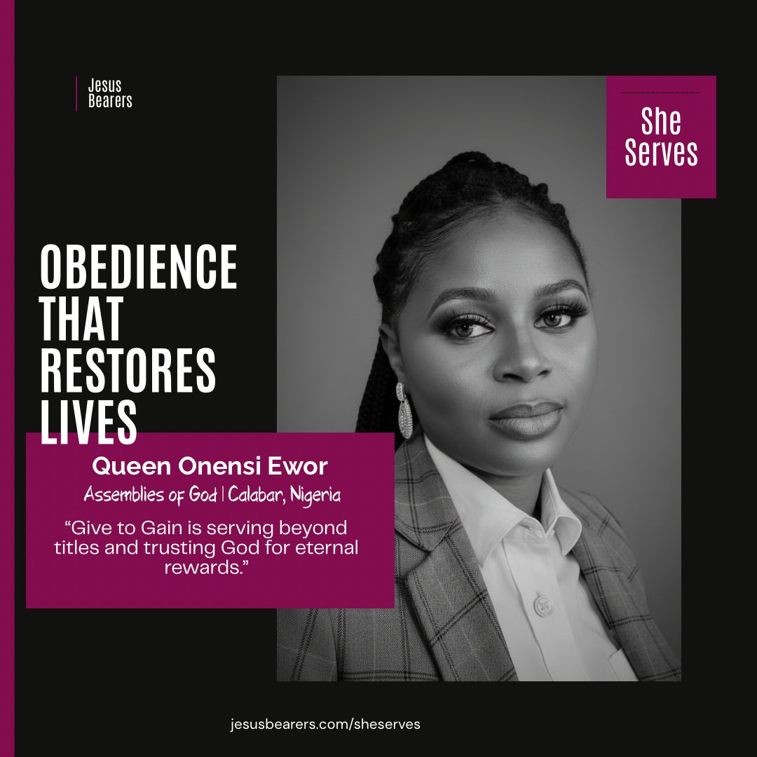 Jesusbeare65233's tweet photo. тЬи She Serves
Today we celebrate Queen-Onensi Ewor, whose obedience to GodтАЩs call has helped guide teenagers toward faith, healing, and a deeper relationship with Christ.
We honor her service and dedication
.
#SheServes #InternationalWomensDay #JesusBearers https://t.co/TxkWJct7E5