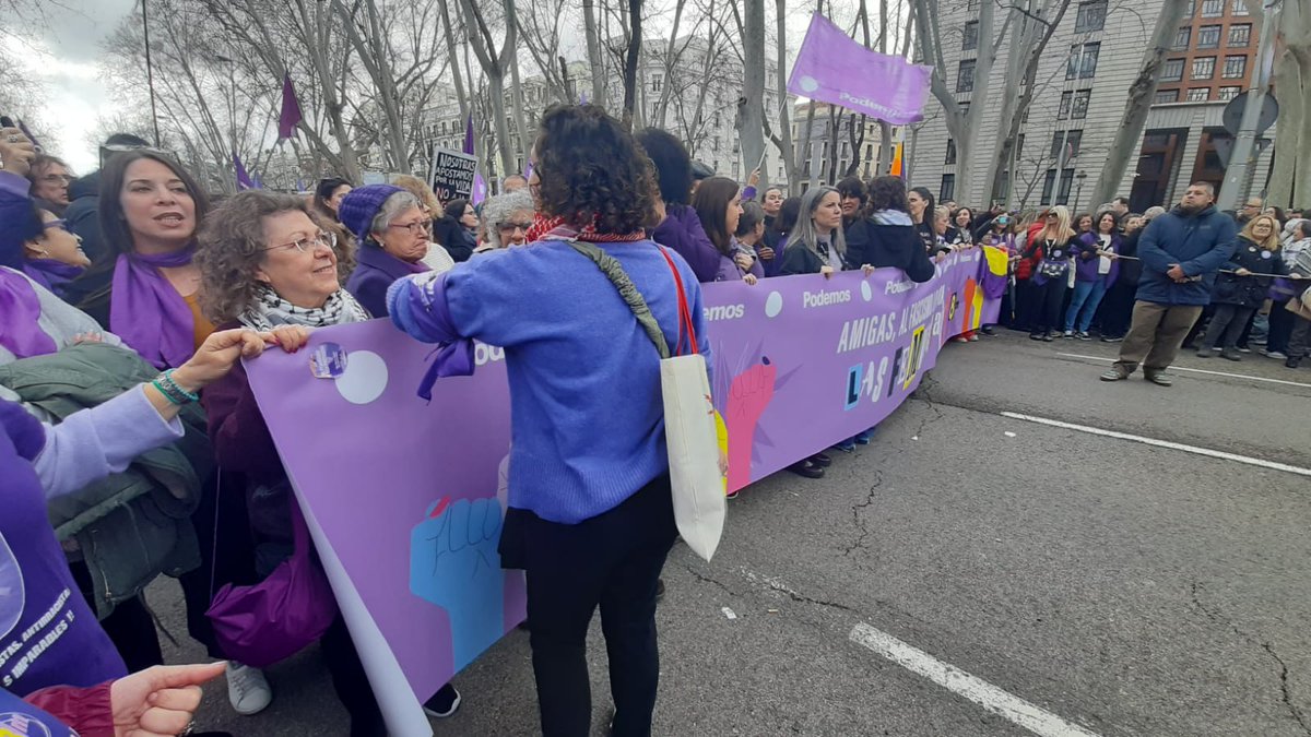 En la manifestación del 8 de Marzo.
