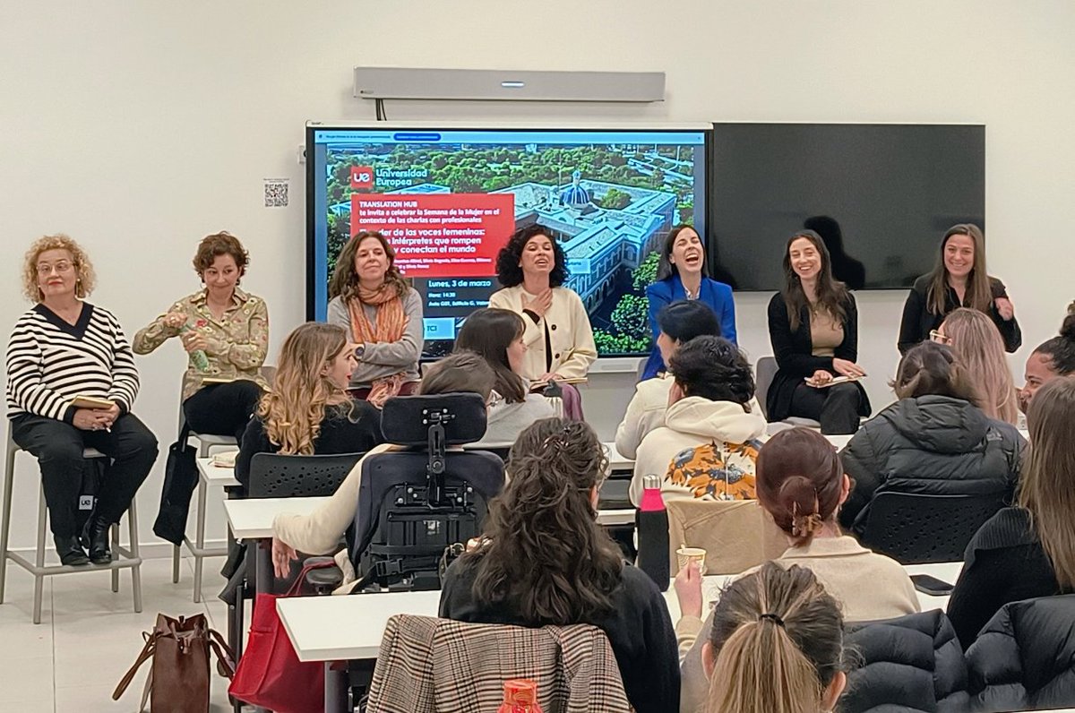 Hoy, día de la mujer, recordemos a esas 7 intérpretes AVIC que hablaron de nuestra profesión en clave femenina en un encuentro en la Universidad Europea de Valencia.  #DiaInternacionalDeLaMujer