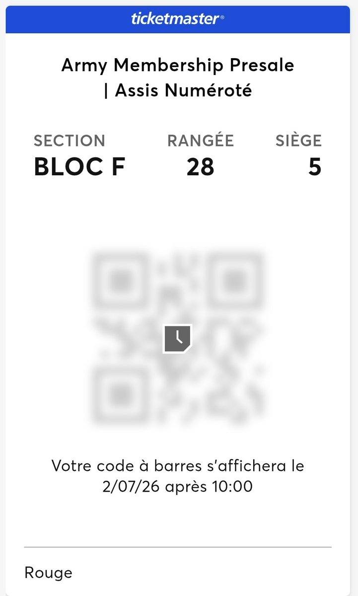 closetkoo's tweet photo. wts bts world tour ARIRANG in Brussels ticket Stade Roi Baudouin day 2 (02.07) because I got Brussels day 1 and Paris tickets
-
je vends un billet pour bts à Bruxelles jour 2 (2/07) car jai eu des billets pour Bruxelles jour 1 et Paris

>paiement par paypal et transfert de ticket https://t.co/11IeFVgdKR