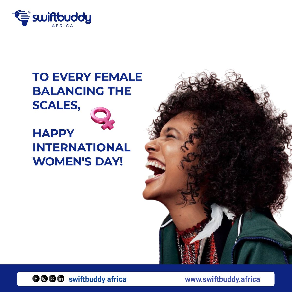 swiftbuddyNG's tweet photo. To the women who make the world (and Swiftbuddy) go round, we see you. 

Happy International Women’s Day! 🌸

#iwd2026 #swiftbuddyiscoming #swiftbuddyafrica https://t.co/MSVOAcO93f