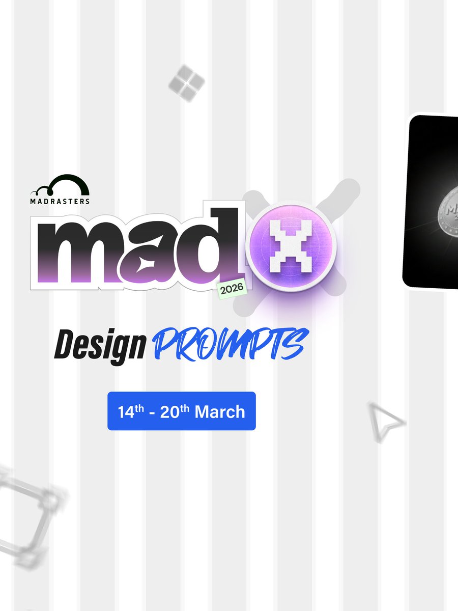 madrasters's tweet photo. The prompts are out.

3 Levels.
7 Design Prompts.
One goal — reimagine the sports watching experience.

Start as The Trailblazer.
Push through The Marathoner.
Finish as The Conqueror.

MadX Challenge starts March 14.

@Jackanto_

#Madrasters #MadX #DesignChallenge #UXDesign https://t.co/lKL1NWECfL
